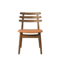 Billede af FDB Møbler J48 Stol Poul M. Volther - Røget Eg/Naturlakeret/Sevilla SV4003 Cognac Læder