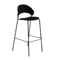 Billede af Eva Solo Dosina Barstol SH: 75 cm - Sort Eg/Læder Polstring
