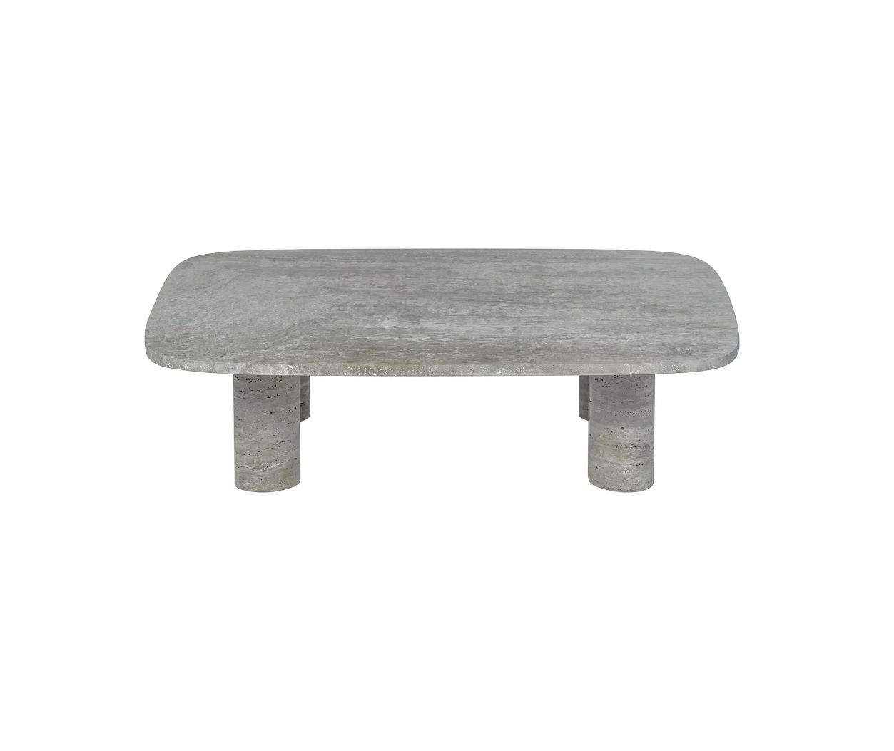Billede af Blomus Volos Coffee Table L Rectangular 26x100 cm - Silver Travertine