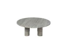 Billede af Blomus Volos Coffee Table L Round Ø: 75 cm - Silver Travertine