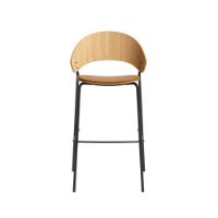 Billede af Eva Solo Dosina Barstol SH: 65 cm - Olieret Eg/Læder polstring