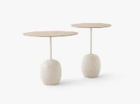 Billede af &Tradition Lato Coffee Table LN9 Ø: 50 cm - Lacquered Oak / Crema Diva Marble 