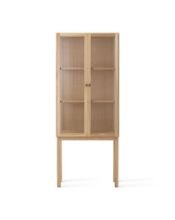 Billede af Audo Copenhagen Curiosity Cabinet Tall - Glas / Solid Oak