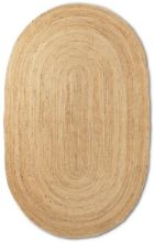 Billede af Ferm Living Eternal Oval Jute Rug Large 230x340 cm - Natural