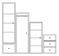 Billede af Montana Wardrobe System 02 186,3x190 cm - Oyster