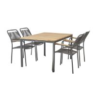 Billede af Mandalay Toscana Havebord L: 132 cm og 4 Verona Havestole - Antracit 