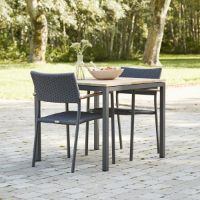 Billede af Mandalay Toscana Havebord L: 82 cm og 2 Siena Havestole - Antracit 