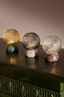 Billede af Design By Us Twist Of Marble Lysestage Ø: 11 cm - Moss/Amber