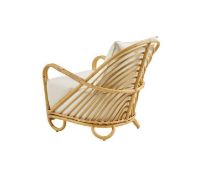 Billede af Sika-Design Charlottenborg Exterior Loungestol H: 74 cm - Natural Alu-Rattan/Tempotest White
