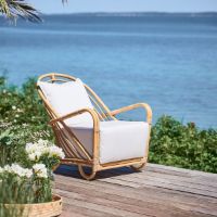 Billede af Sika-Design Charlottenborg Exterior Loungestol H: 74 cm - Natural Alu-Rattan/Tempotest Taupe