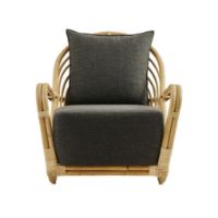 Billede af Sika-Design Charlottenborg Exterior Loungestol H: 74 cm - Natural Alu-Rattan/Tempotest Black