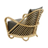 Billede af Sika-Design Charlottenborg Exterior Loungestol H: 74 cm - Natural Alu-Rattan/Tempotest Black
