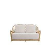 Billede af Sika Design Charlottenborg Exterior 2-Pers. Sofa B: 136 cm - Natur Alu-Rattan/Tempotest White

