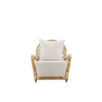 Billede af Sika-Design Charlottenborg Lænestol H: 74 cm - Natural Rattan/Tempotest White