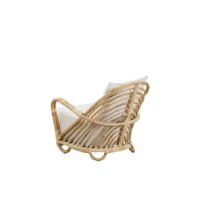 Billede af Sika-Design Charlottenborg Lænestol H: 74 cm - Natural Rattan/Tempotest White