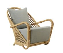 Billede af Sika-Design Charlottenborg Lænestol H: 74 cm - Natural Rattan/Tempotest Taupe