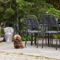 Billede af Mandalay Elba Havebord L: 197 cm og 6 Verona Havestole - Antracit 