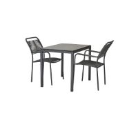 Billede af Mandalay Elba Havebord L: 65 cm og 2 Verona Havestole - Antracit 