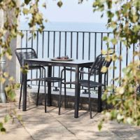 Billede af Mandalay Elba Havebord L: 65 cm og 2 Verona Havestole - Antracit 