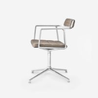 Billede af Vipp 452 Swivel Stol Gliders u. Hjul  - Aluminium/Dark Sand