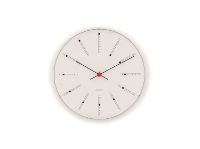 Billede af Arne Jacobsen Bankers Vægur Ø: 16 cm - Hvid/Sort/Rød
 