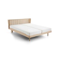 Billede af Auping Noa Sengeramme inkl. Milled hovedgærde og høje hjul 180x200 cm - Balanced Oak 