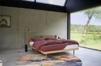 Billede af Auping Noa Sengeramme inkl. Milled hovedgærde og høje hjul 140x200 cm - Balanced Oak 