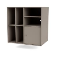 Billede af Montana QS Selection Spin II Reol Til Vinyler Med Ophængsbeslag 69,6x69,6x46,8cm - 141 Truffle