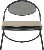 Billede af GUBI Copacabana Outdoor Lounge Chair - Black Semi Matt/Standard Lorkey Limonta