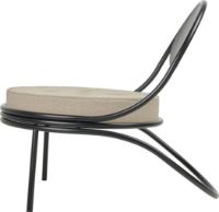 Billede af GUBI Copacabana Outdoor Lounge Chair - Black Semi Matt/Standard Lorkey Limonta