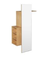 Billede af Ferm Living Bon Hallway Cabinet 70x138 cm - Oiled Oak/Mirror Glass