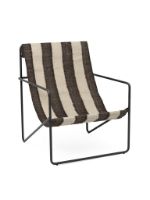 Billede af Ferm Living Desert Lounge Chair 63x77,5 cm - Black/Off-White/Chocolate