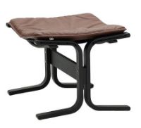 Billede af LK Hjelle Siesta Fiora Fodskammel - Black/Prescot Hezelnut