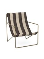 Billede af Ferm Living Desert Lounge Chair 63x77,5 cm - Olive/Off-White/Chocolate