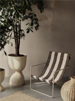 Billede af Ferm Living Desert Lounge Chair 63x77,5 cm - Olive/Off-White/Chocolate