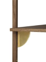 Billede af Ferm Living Sector Shelf Single Wide 87x26,1 cm - Smoked Oak/Brass