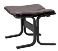 Billede af LK Hjelle Siesta Fiora Fodskammel - Black/Elmo Rustical Dark Brown