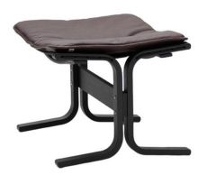 Billede af LK Hjelle Siesta Fiora Fodskammel - Black/Elmo Rustical Dark Brown