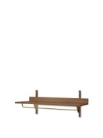 Billede af Ferm Living Sector Rack Shelf 87x37 cm - Smoked Oak/Brass