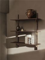 Billede af Ferm Living Sector Shelf Triple Wide 87x102 cm - Smoked Oak/Brass 