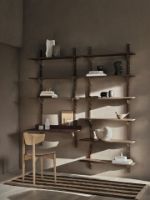 Billede af Ferm Living Sector Shelf Triple Wide 87x102 cm - Smoked Oak/Brass 