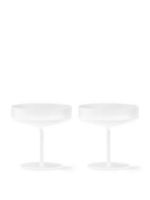 Billede af Ferm Living Ripple Champagne Saucer Set of 2 Ø: 10,5 cm - Frosted Glass