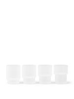 Billede af Ferm Living Ripple Small Glasses Set of 4 H: 6 cm - Frosted Glass