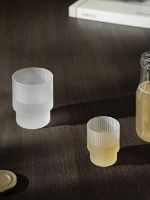 Billede af Ferm Living Ripple Small Glasses Set of 4 H: 6 cm - Frosted Glass