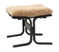 Billede af LK Hjelle Siesta Ovis Fodskammel - Black/Sheepskin Maple