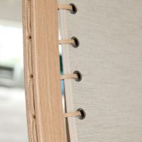 Billede af LK Hjelle Siesta Trio Lænestol Høj Med Armlæn - Nature/Trio Dark Blue