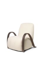 Billede af Ferm Living Buur Lounge Chair H: 87 cm - Dark Stained Oak/Off-White Nordic Bouclé 