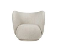 Billede af Ferm Living Rico Lounge Chair H: 76,5 cm - Soft Bouclé/Off-White Melange
