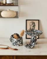 Billede af Nordal MULES Opbevaringskrukke S Ø: 12 cm - Sort/Hvid