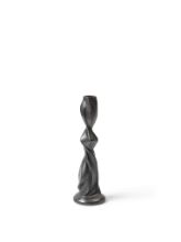 Billede af Ferm Living Gale Candle Holder Medium H: 25,4 cm - Blackened Aluminium